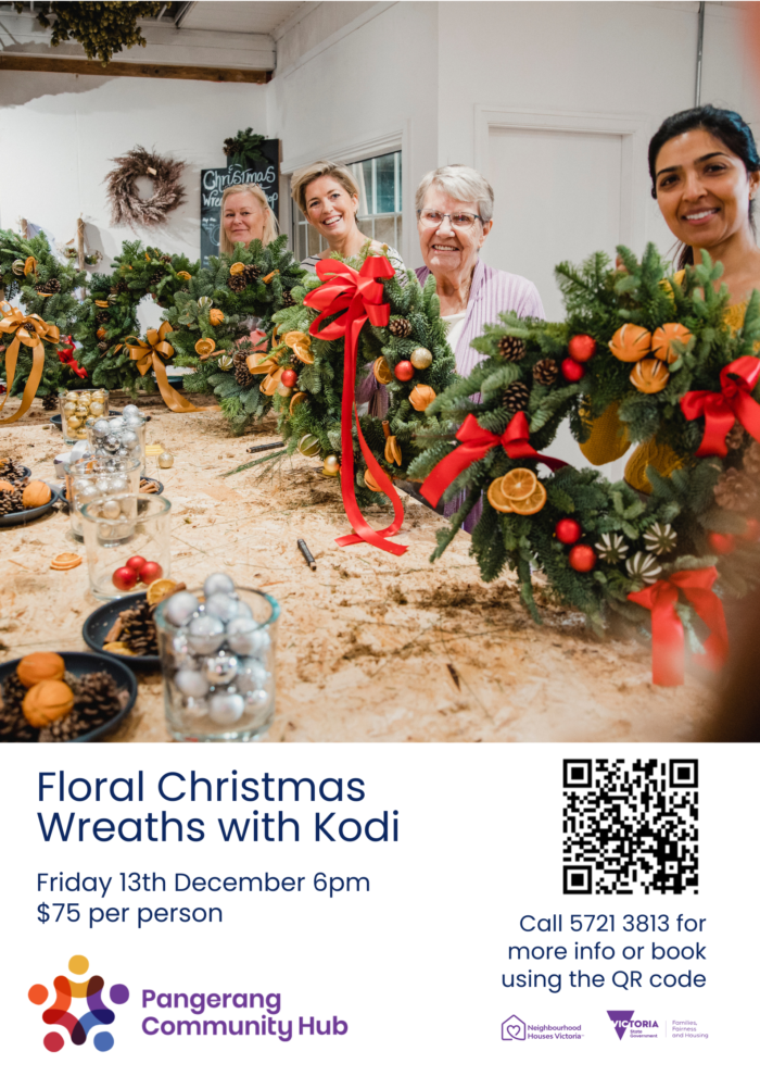 Floral Christmas Wreath Workshop Wangaratta - Image 2